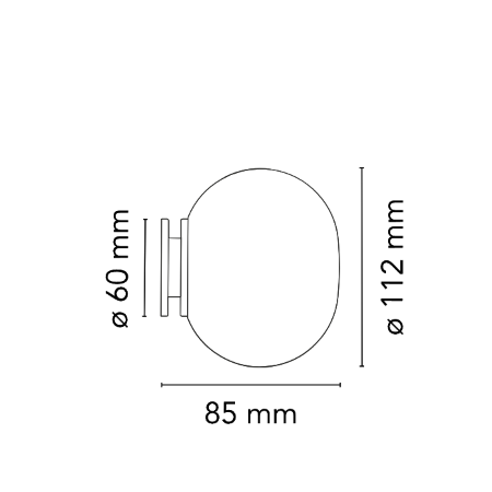 Flos - Mini Glo-ball Plafoniera/Da parete
